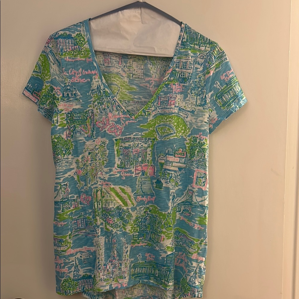 Lilly Pulitzer Women's Multicolor Scenic Print Top